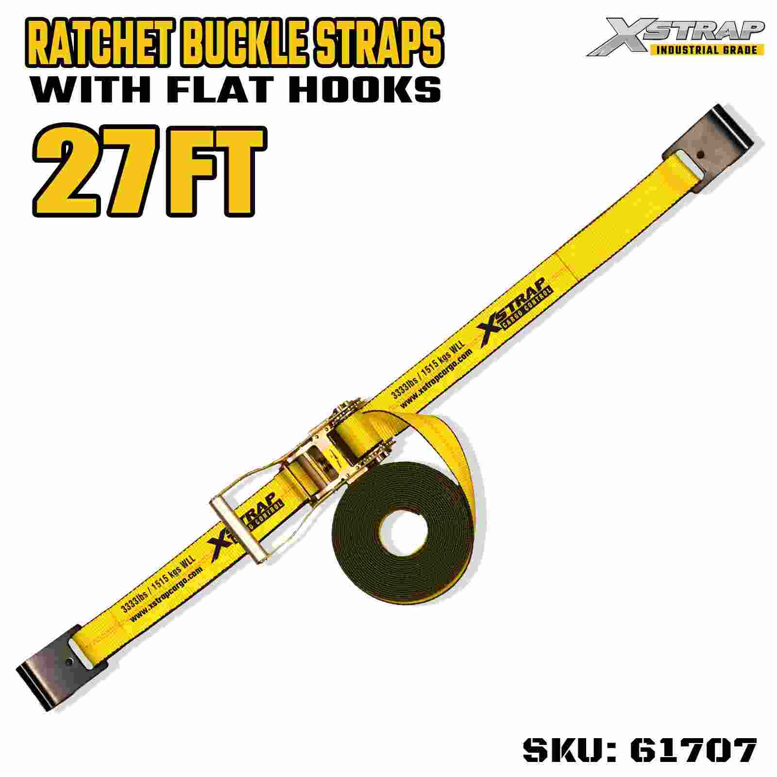 Xstrap 61707 Curele cu cataramă cu clichet cu mâner lat, 2