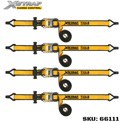 Xstrap 66111 1-1/2” x 16’ 4PK mâner în T Fixare cu clichet 1100lb SWL