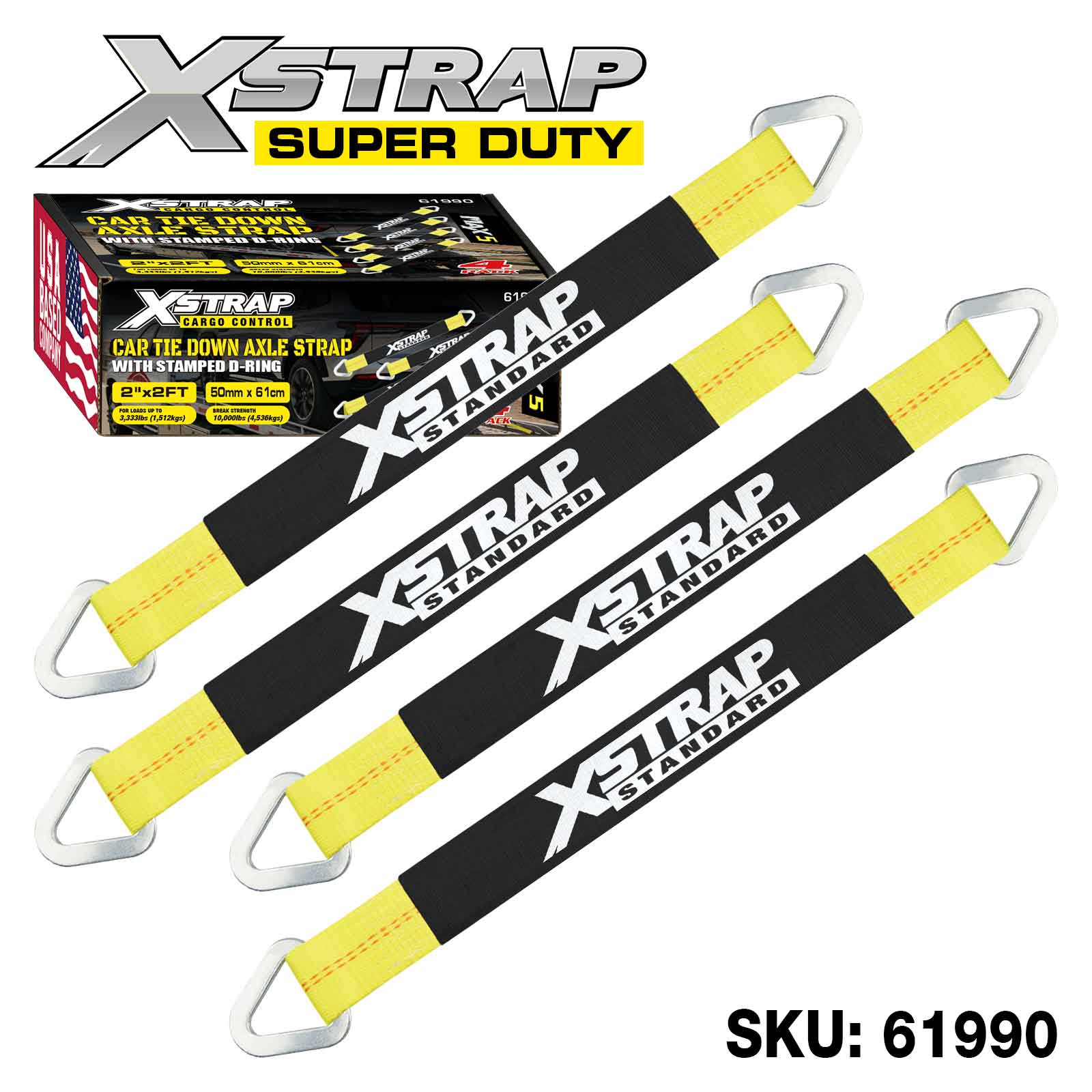 Xstrap 61990 4PK Alex Strap 3.300 lb SWL