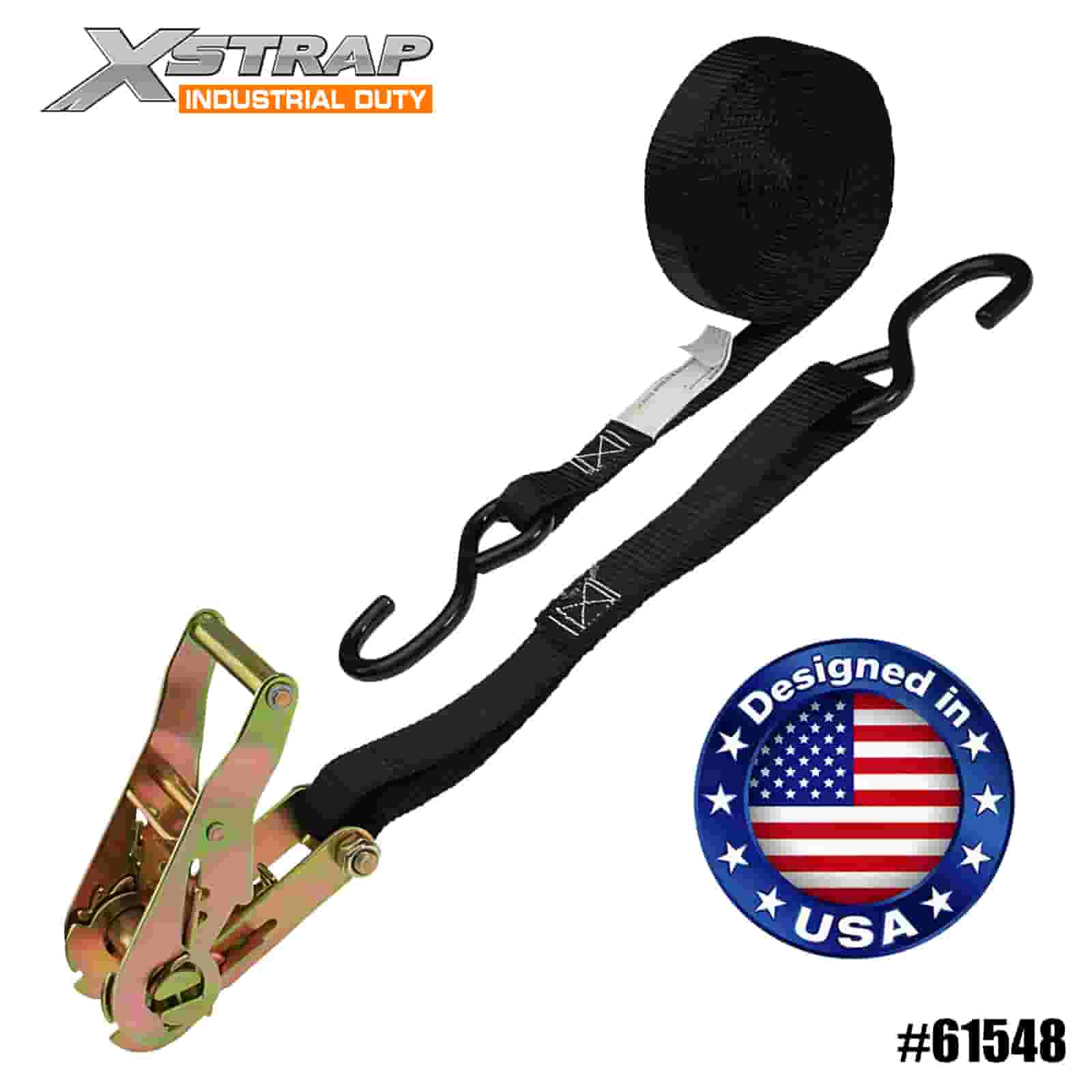 Xstrap 61548 Curea cu clichet ATV și AUV 1” x 6 pi cu cârlige S 833 lb SWL